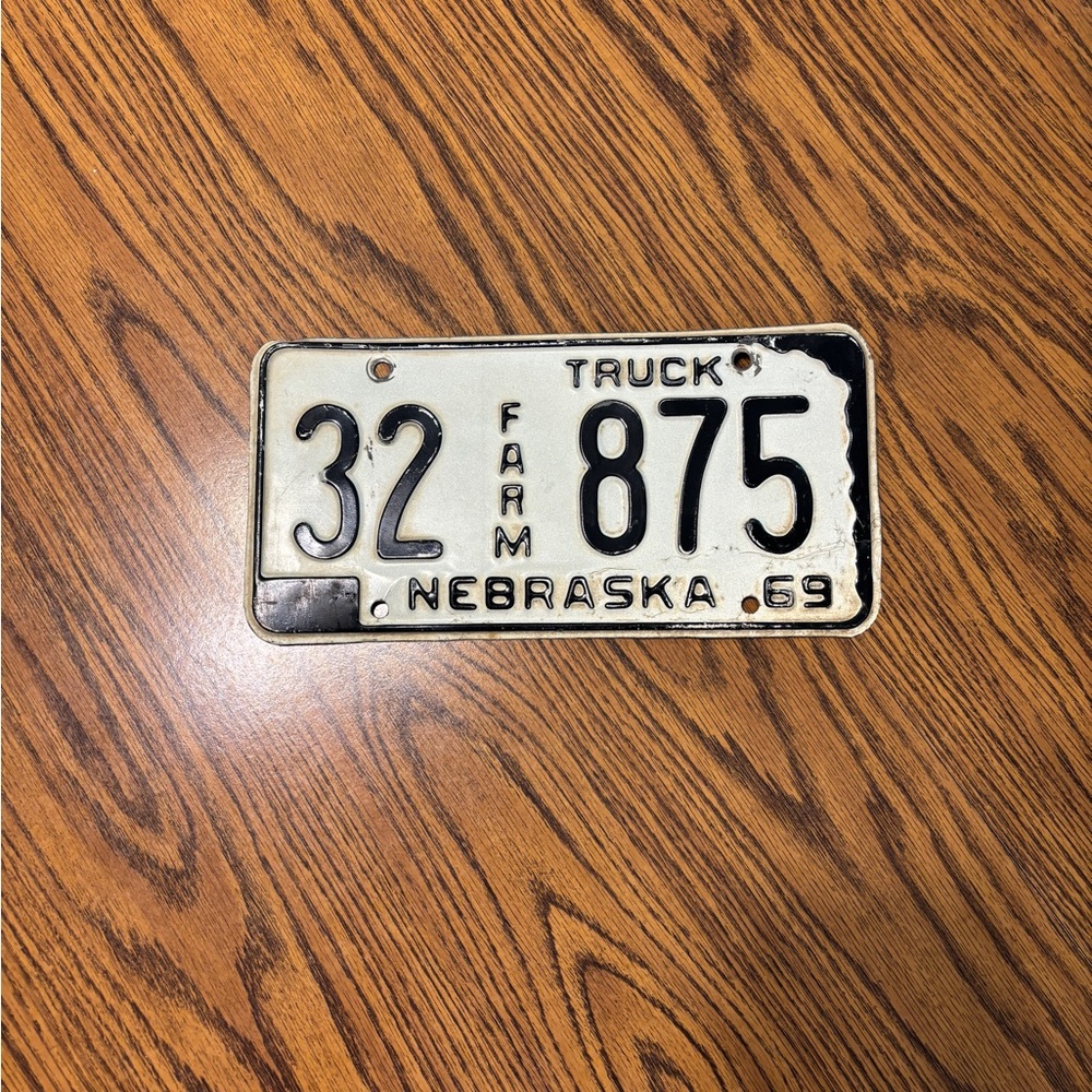 Vintage Nebraska License Plate Wall Decor